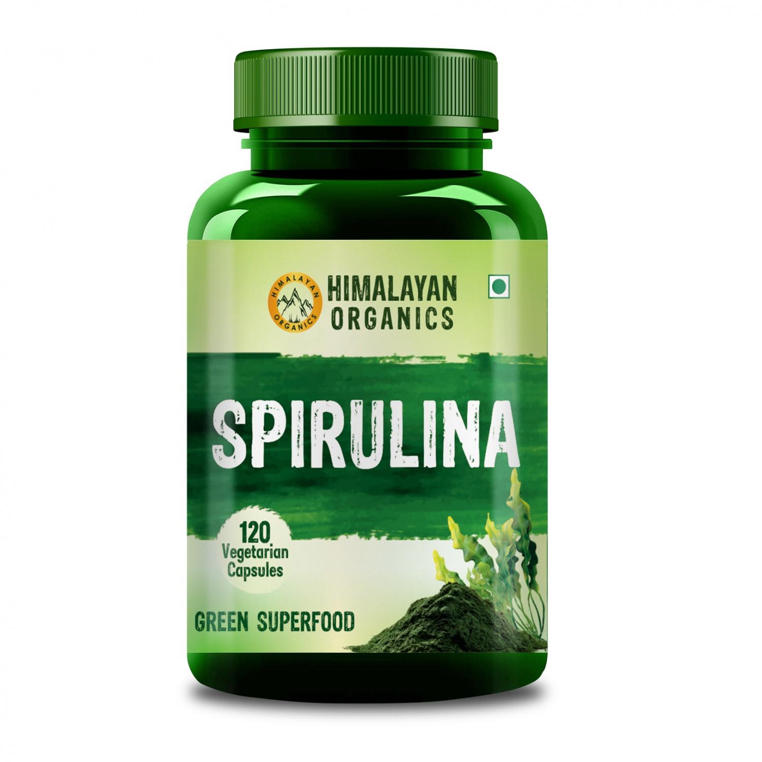 

Спіруліна (120 кап, 500 мг), Organic Spirulina, Himalayan Organics