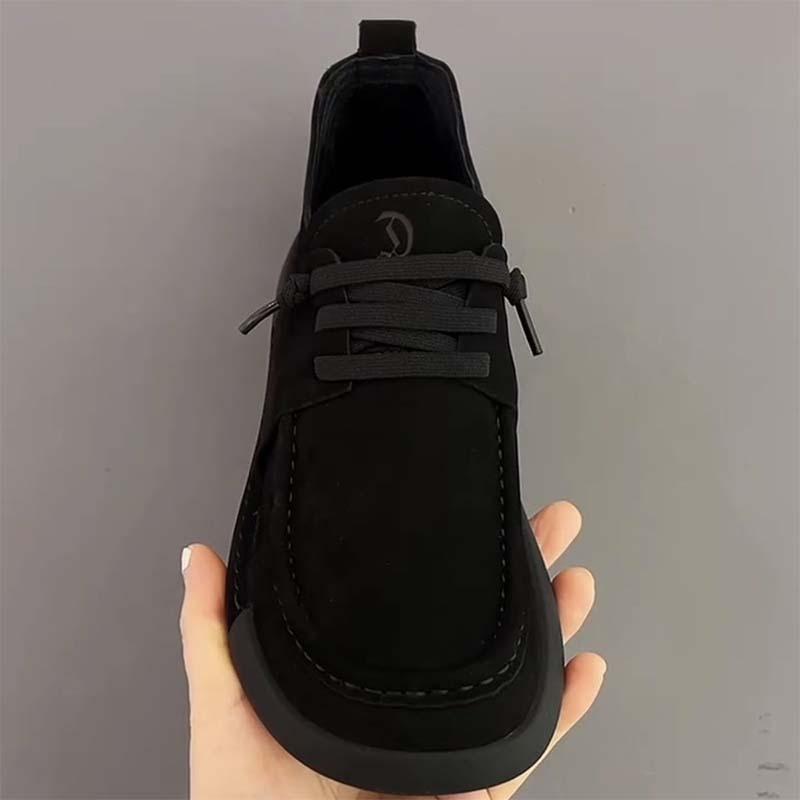 2025 Spring New Small Soft Leather Business Velvet One-pedal Comfortable Round Head Fashion Versatile Soft Sole Leather Shoes Men's Shoes