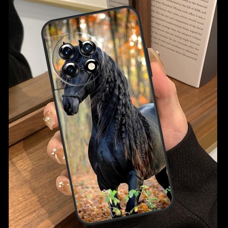 Beautiful Elegant Brown Horses Case For OnePlus 13T 10T 15R 10R 12R 13R 13 12 11 9 10 Pro Nord CE 5 2 3 4 Lite N20 N30 Cover
