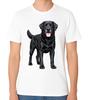 Svart Labrador Retriever T-skjorte Realistisk Lab Hundekjæreste Gave Unisex T-skjorte