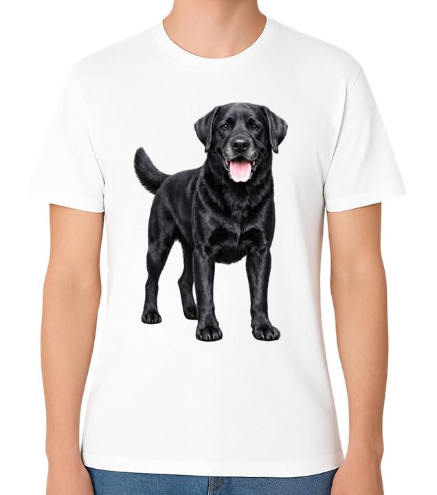 Black Labrador Retriever T-Shirt Realistic Lab Dog Lover Gift Unisex Tee S разноцветный