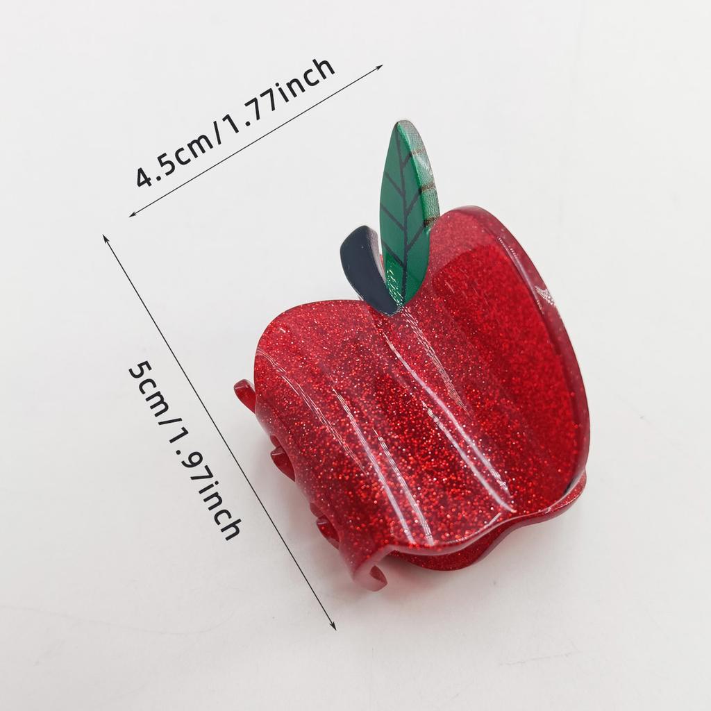 cartoon small cute acrylic back-to-school season Bee, apple and calculator style hairpin, small hair claw