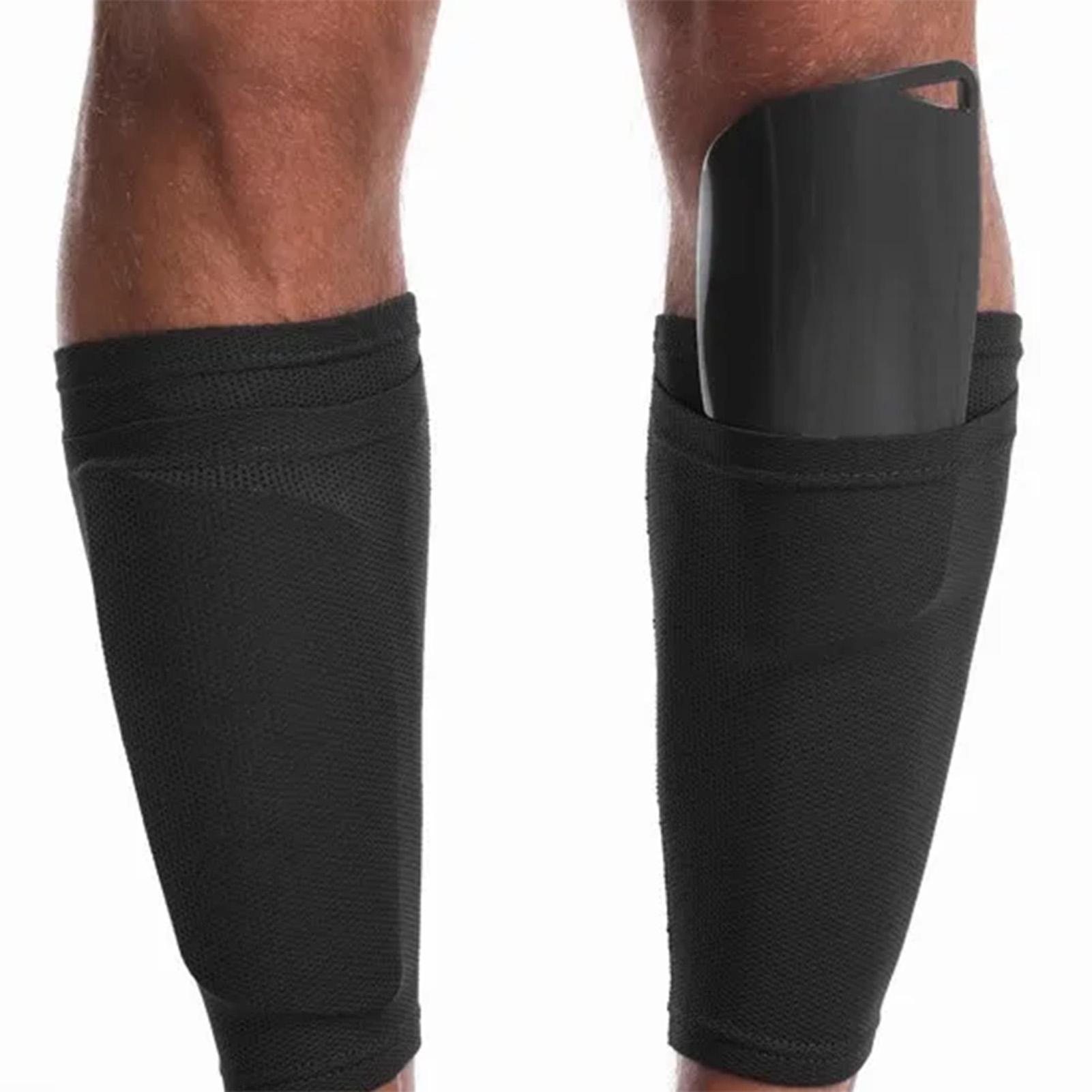 Adult Soccer Shin Guard Sock Outdoor Sports Football Shin Guard for Men Women Black