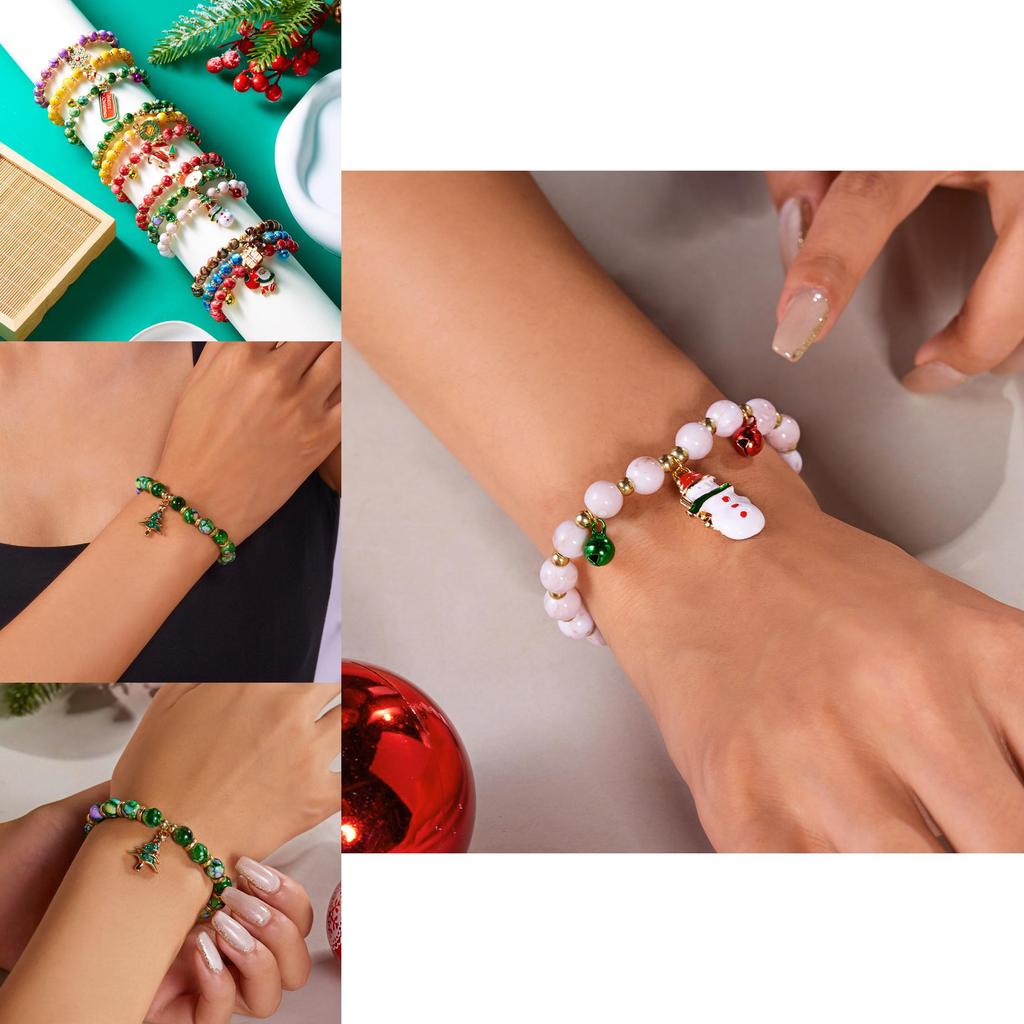 Legierungs-Hand-Schmuck-Trio mit Feiertagsmotiv für Frauen Weihnachtsfeier-Geschenk