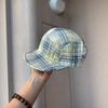 Early Spring Retro Plaid Short Brim Cap Men's and Women's Fashion Casual Thin Versatile Sunshade Five-piece Baseball Cap
