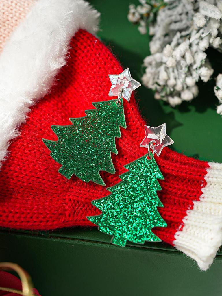 Silver Needle Santa Hat Dinosaur Stud Earrings - Trendy, High-End Design