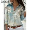 GMXIA 38 Color Women's Fashion Casual Long Sleeve POLO Neck Leisure Blouses & Shirts