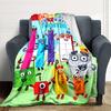 Custom Name City Colorful Cubes Party Blanket For Couch Bed Plush Cozy Fuzzy Blanket Super Soft Warm Blankets For Fall And Winter 0916152