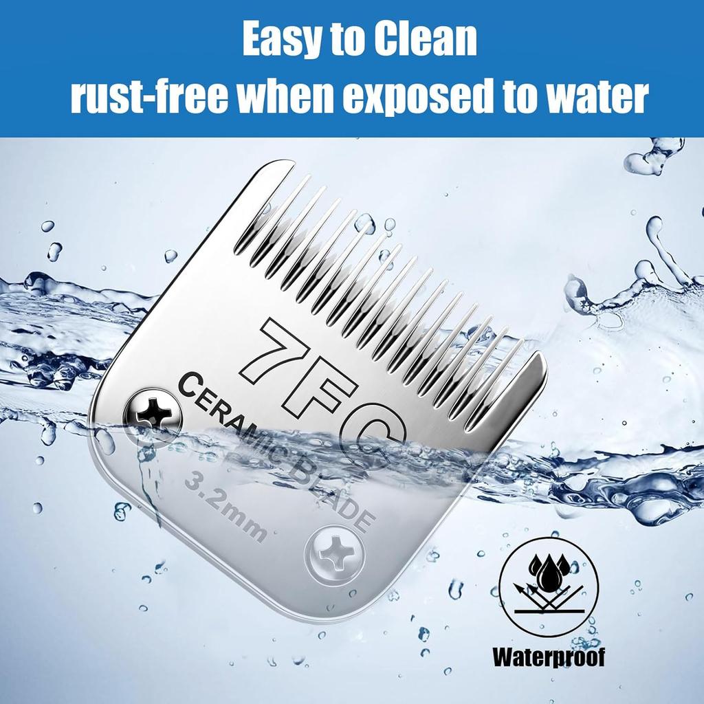 Dog Grooming Replacement Blades Compatible with Andis Dog Clipper, Dog Clipper Blades Compatible with Oster A5,Wahl KM-10 Series Dog Clipper,7FC
