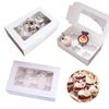 Clear Window Cupcake Boxes with Inserts Cake Holder Carrier for Holiday Parties Baking Supplies and Special Events