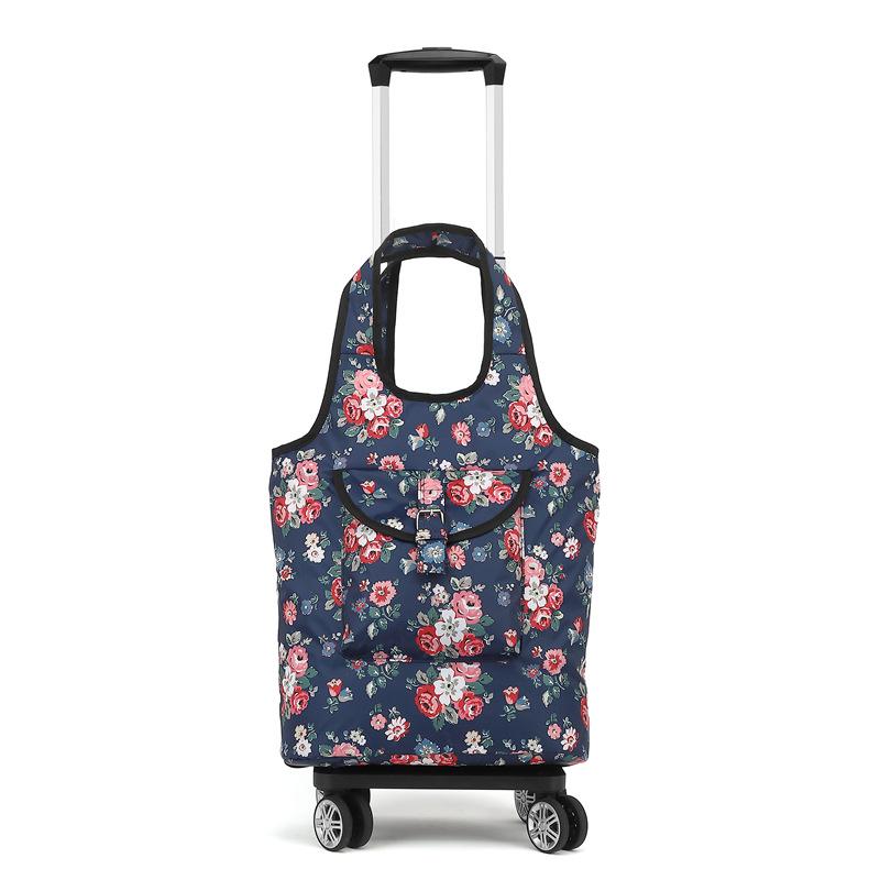 Portable Folding Shopping Cart with Telescopic Handle