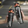 Summer Sport Water Bottles with Straw, Tritan Cup, One Click Open Water Bottle with Handle, Outdoor Portable Drinking Bottles