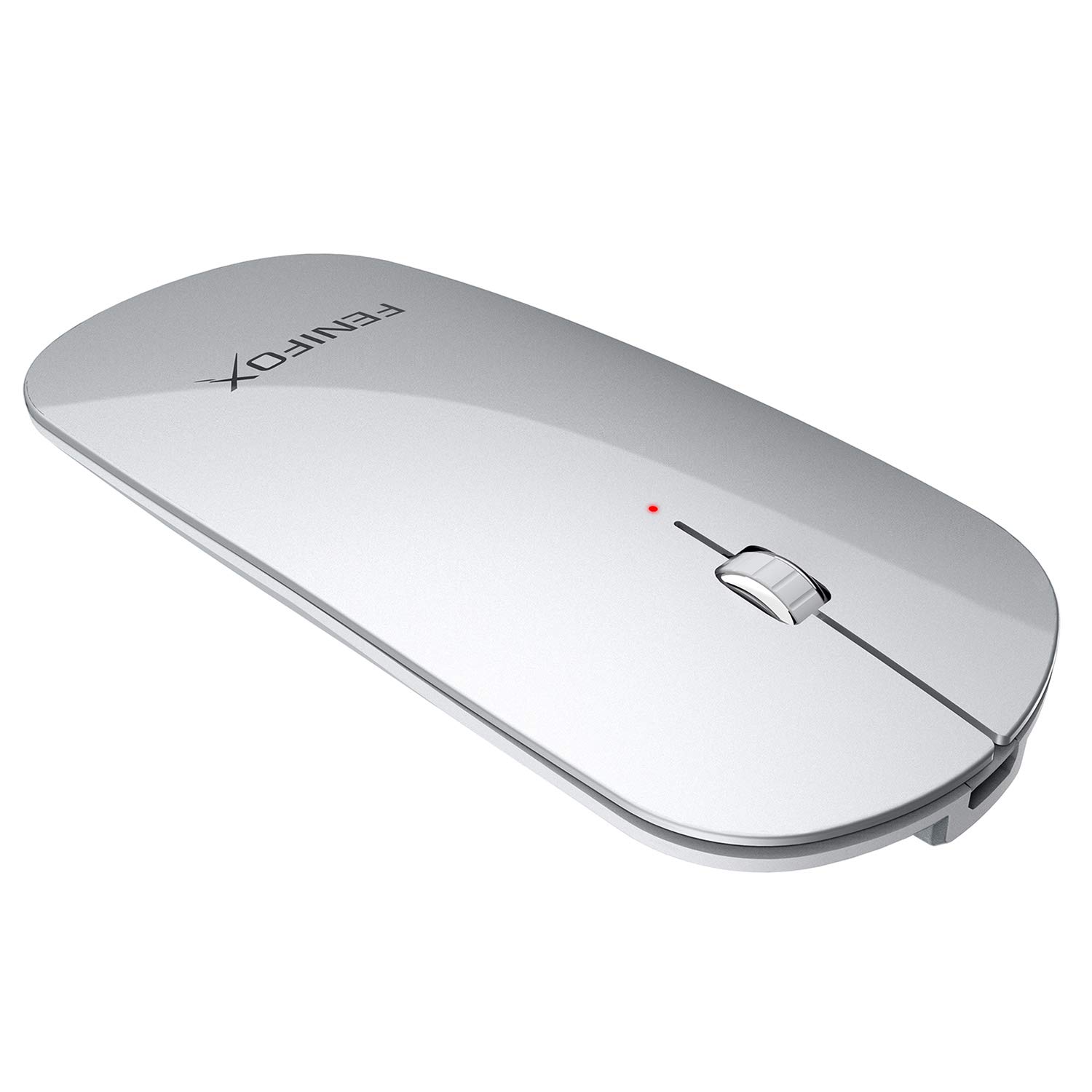 

FENIFOX Bluetooth Mouse Rechargeable Thin Mobile Slim Mini Quiet Flat Portable Wireless Mouse Compatible with Laptop PC Tablet Android Windows - -
