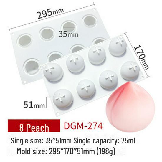 

Силиконовая форма Sanxin Peach для самостоятельного приготовления желе, мисок, тортов и муссов.