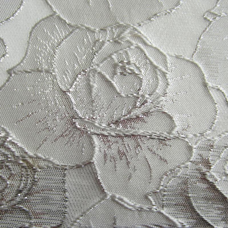 100x140cm Präglad Guld Siden Elegant Blomma Jacquardtyg Damklänning Mjuk Kjoldisk Tvättväska Sytyg för DIY