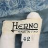 Herno 90er Leinenmischung Alte taillierte Jacke 42 blau Damen Gebraucht