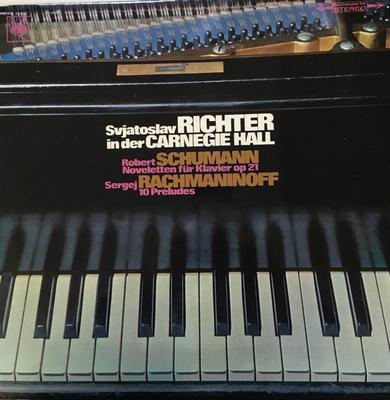 LP Record SVIATOSLAV RICHTER IN DER CARNEGIE  - Noveletten Für Klaviers Op. 21 / 10 S72450 CBS Germany Classical Used