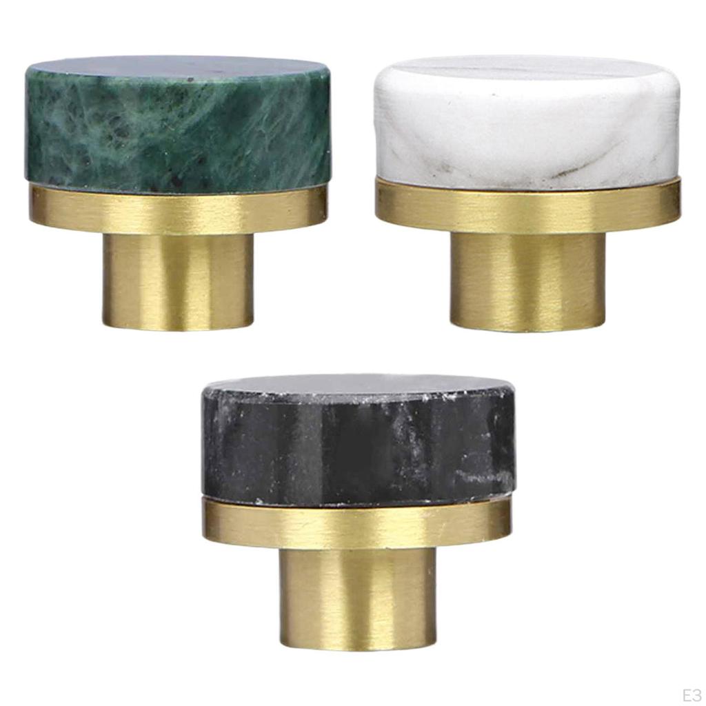 Brass And Marble Drawer Knob for Cabinet, Chest of Drawers, Wardrobe
