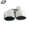 1PCS Stainless Steel Silver Exhaust Pipe Car 2.5'' Inelt Oval Dual Exhaust Tip for W204 C200 C260 Muffler Tailpipe