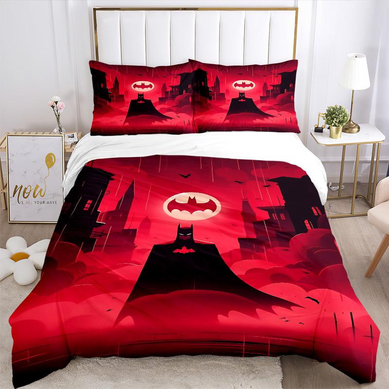 3pcs Batman Duvet Cover Set (1 Duvet Cover + 2 Pillowcases, No Core) - Comfortable, And Breathable Bedroom Decoration Yy251104039