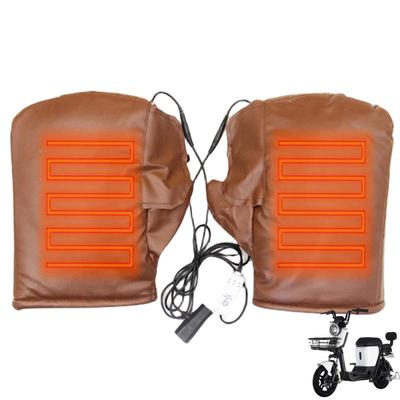 Electric Handlebar Muffs Motorcycle Handlebar Heated Temperature Adjustable Handle Bar Muffs Heating Mittens Heater Accessories
