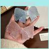 Chic Rhinestone Embellished Bow Spring Hair Clutch Modern Acetate Hair Accessory