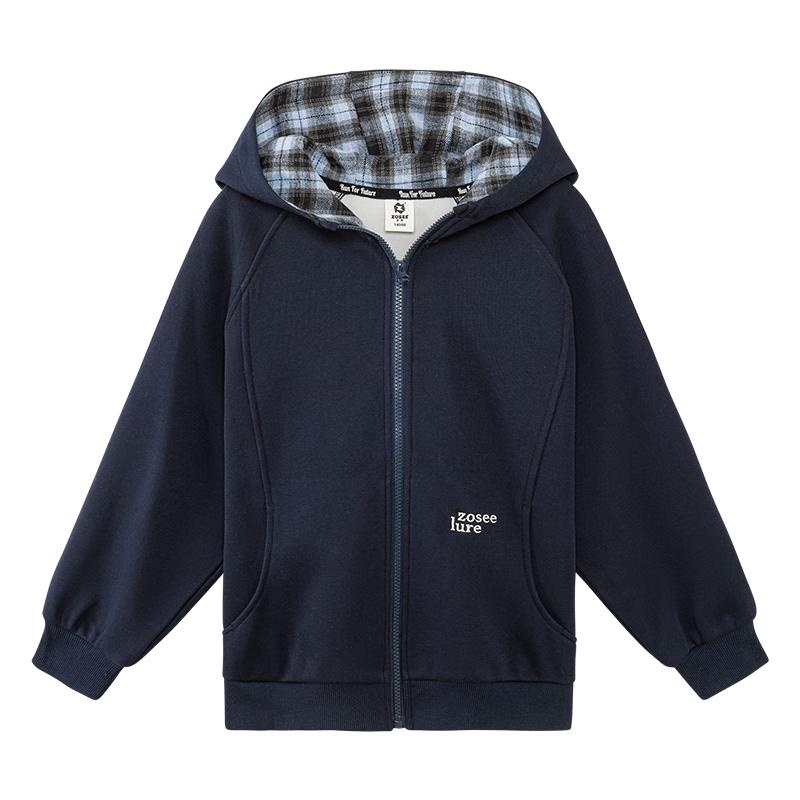 

Zuoxi Boys Hooded Zip-Up Sweatshirt 110