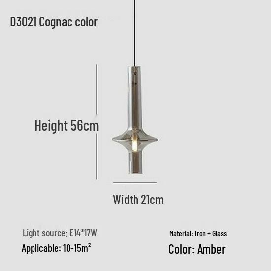 Italian PENTA Designer Pendant Light for Dining and Bars - Art Glass and Bamboo