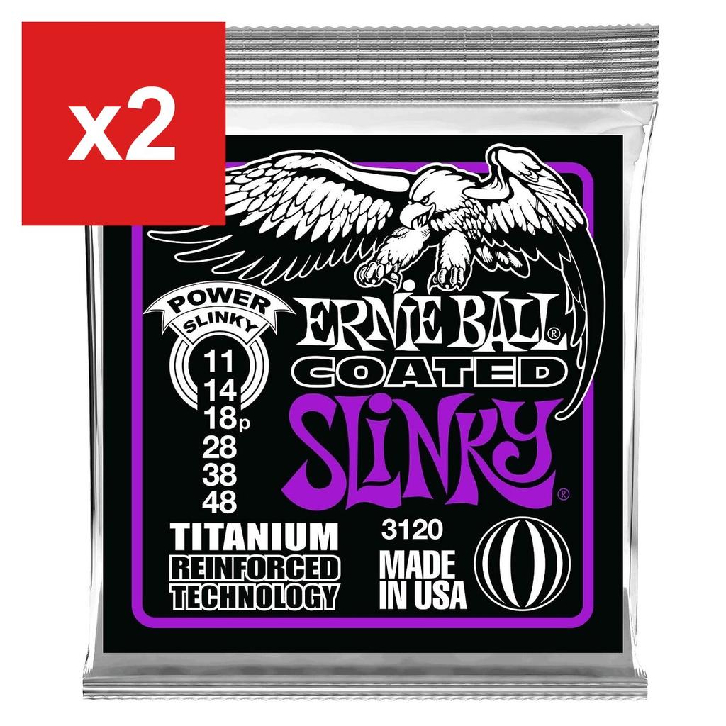 Electric Guitar Strings Ernie Ball 3120 Coated Power Slinky 11-48