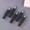 5Pairs DC12V 5.5 X 2.1mm Plastic Male Plugs DC Power Socket Female Jack Screw Nut Panel Mount Connector
