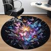 1pc Butterfly Bloom Office Round Area Rug,  Mat Suitable ForOffice, Under Office Chairs Bedroom Living Room Home Decor, Room Deco