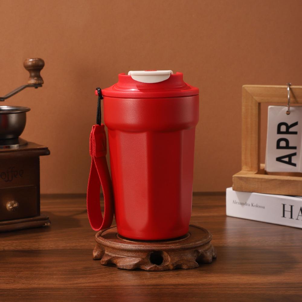 with Lid Eight-Angle Coffee Cup Stainless Steel Sports Cup Vacuum Insulated Cup  for Home Work