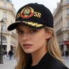 Soviet Union Letters Embroidered Cotton Baseball Cap Adjustable Fashion Outdoor Hat For Men And Women