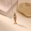 3D Charms Enamel Ocean Necklace Elegant Marine Life Necklace Unique Fish Pendant Necklace  Daily