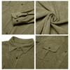 Men's Corduroy Shirt Slim Fit Long Sleeve Button Down Casual Business Shirt Two Chest Pockets Classic Collar Soft Fabric