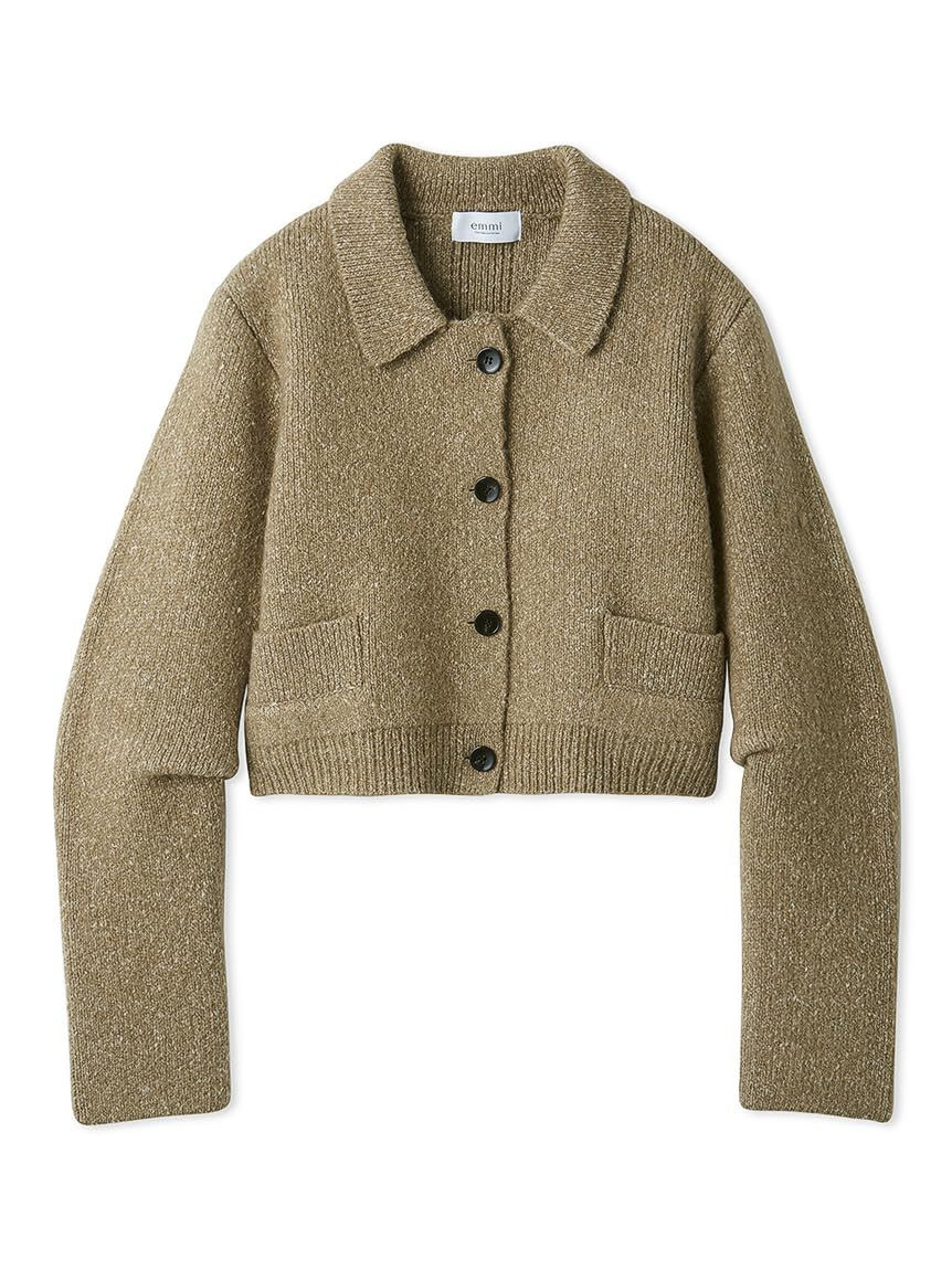 

Emi Stand Collar Knit Jacket 13WNJ245033BEGF