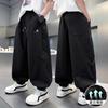 Boys' cool quick drying pants summer 2026 new children's summer pants breathable mid size children's leg tied pants