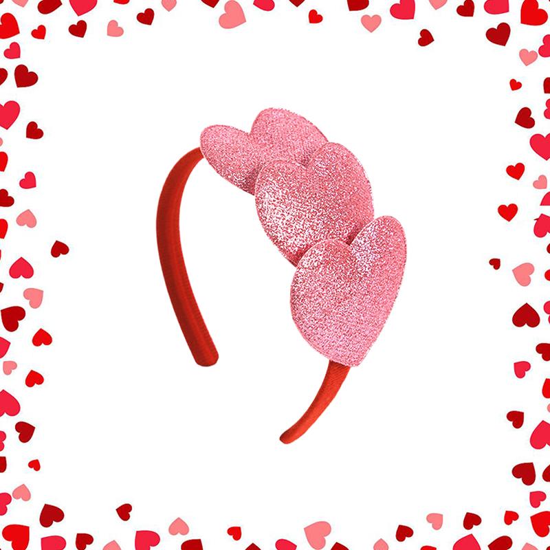 

Веснянки для жінок, обруч у формі серця - Блискучий обруч на День Святого Валентина, аксесуари на День Святого Валентина B