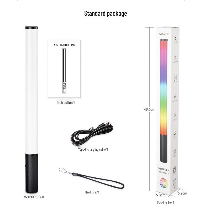 8VLOGLITE W150RGBII Handheld LED Fill Light Stick for Outdoor Photography and Live Streaming