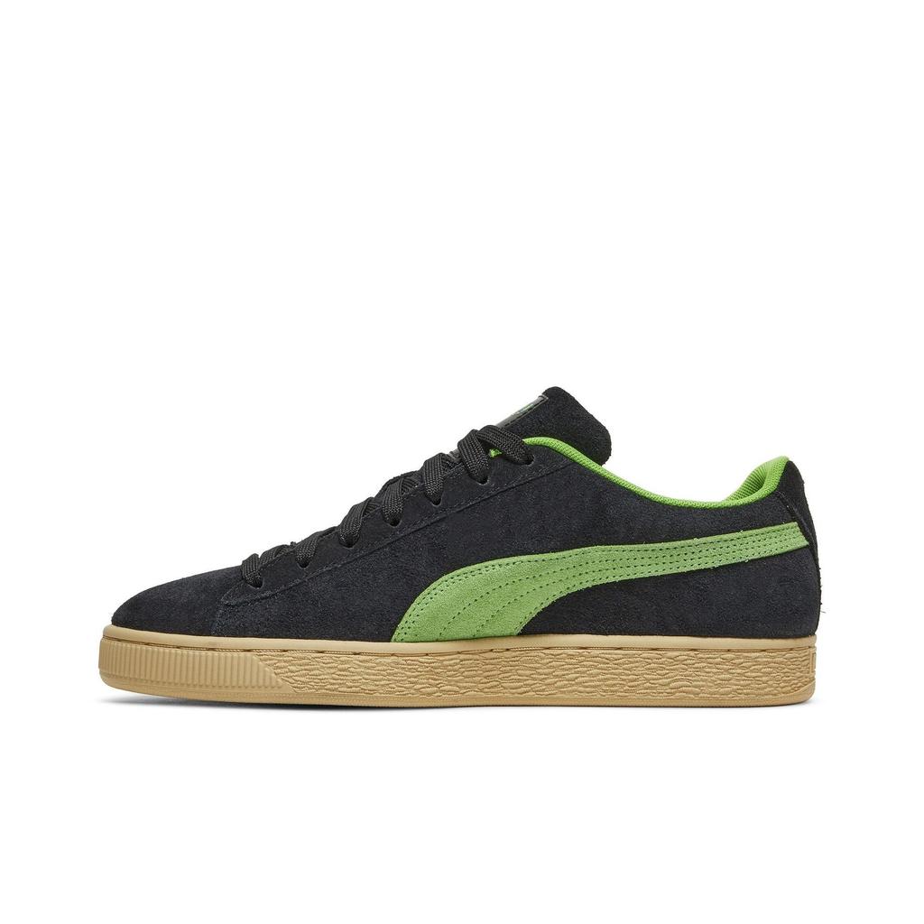 Puma Suede 'Shark' (Unisex) Black / Green Flash / Deep Wisteria Skateboard Shoes 381905 01