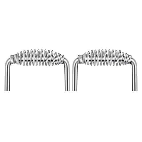 Stainless Steel Spring Handle for BBQ Grills Heavy-Duty Welding Replacement Grip Rust-Resistant 6 Inch Grill Handle for Trailers Firepits