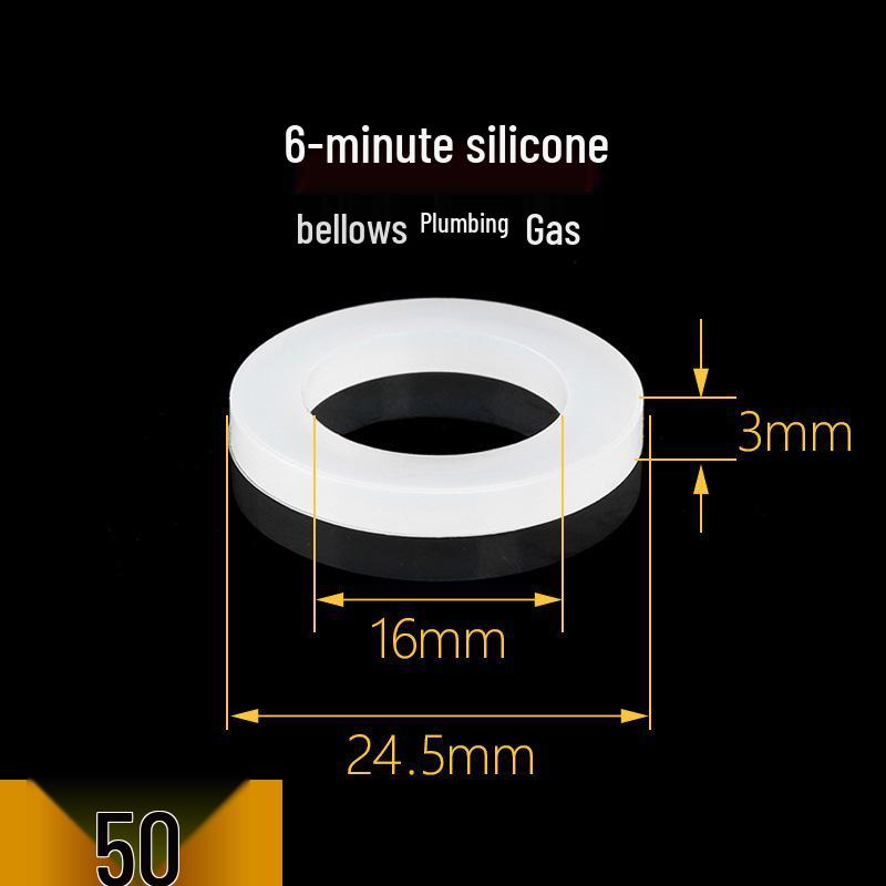 1/4 Inch Silicone Rubber Seal Ring for Water Heater and Pipe, Soft Corrugated Gasket, Shower Connector.