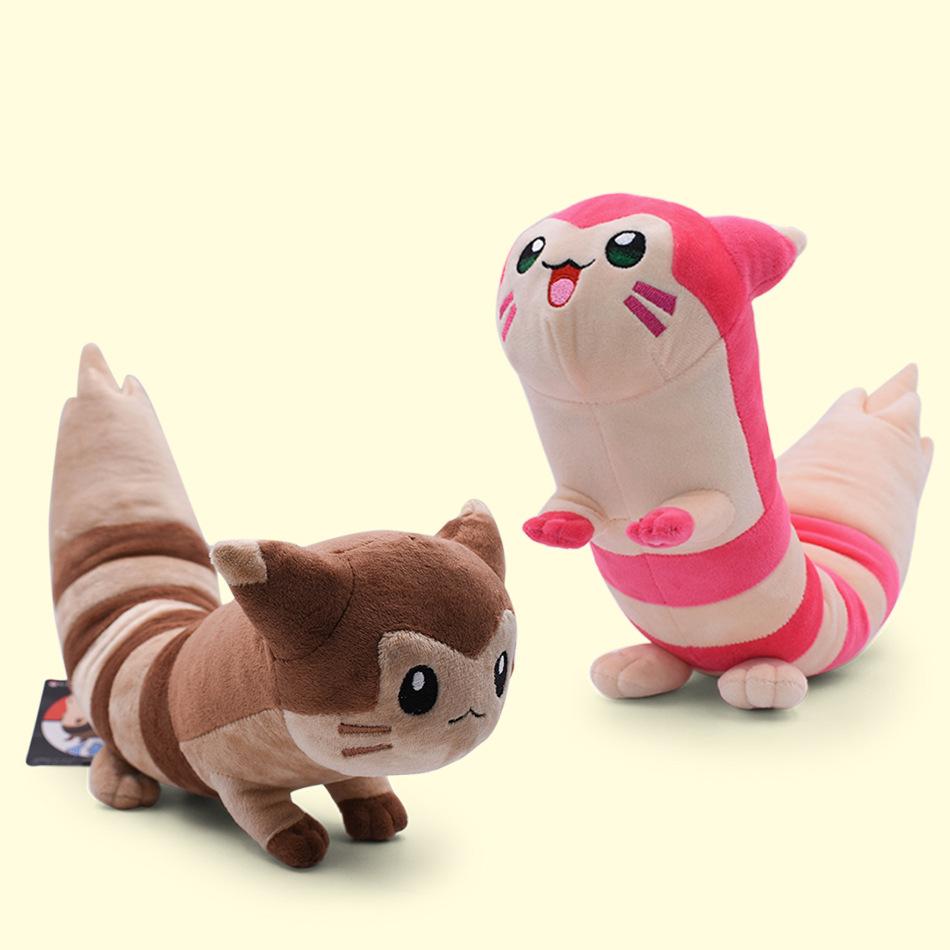Furret Plush Toys Kawaii Pikachu Plush Doll Soft Stuffed Cartoon Japan Anime Elf Doll Birthday Gift For Children