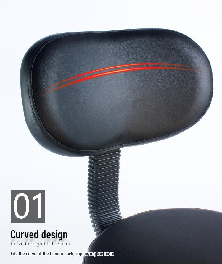 Banco Giratório de Sela com Encosto - Cadeira Minimalista para Uso em Salão, Laboratório ou Barbearia