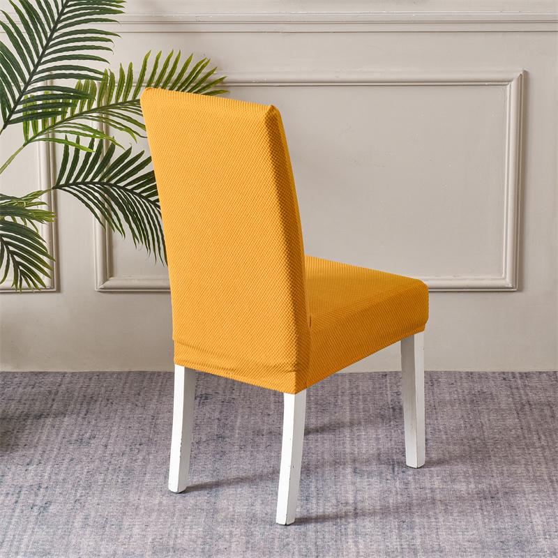 1pc Jacquard Elastic Dining Chair Cover Stretch Chairs Slipcovers Universal Size Seat Covers for Kitchen Wedding Banquet Home