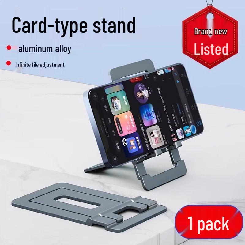 Ultra-Thin Foldable Aluminum Phone and Tablet Stand - Portable, Multi-functional, Universal Holder