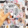 61pcs Cat Paw Stickers, Cute Paw Print Stickers Funny Funimost Vinyl Waterproof Stickers for Water Bottle Laptop