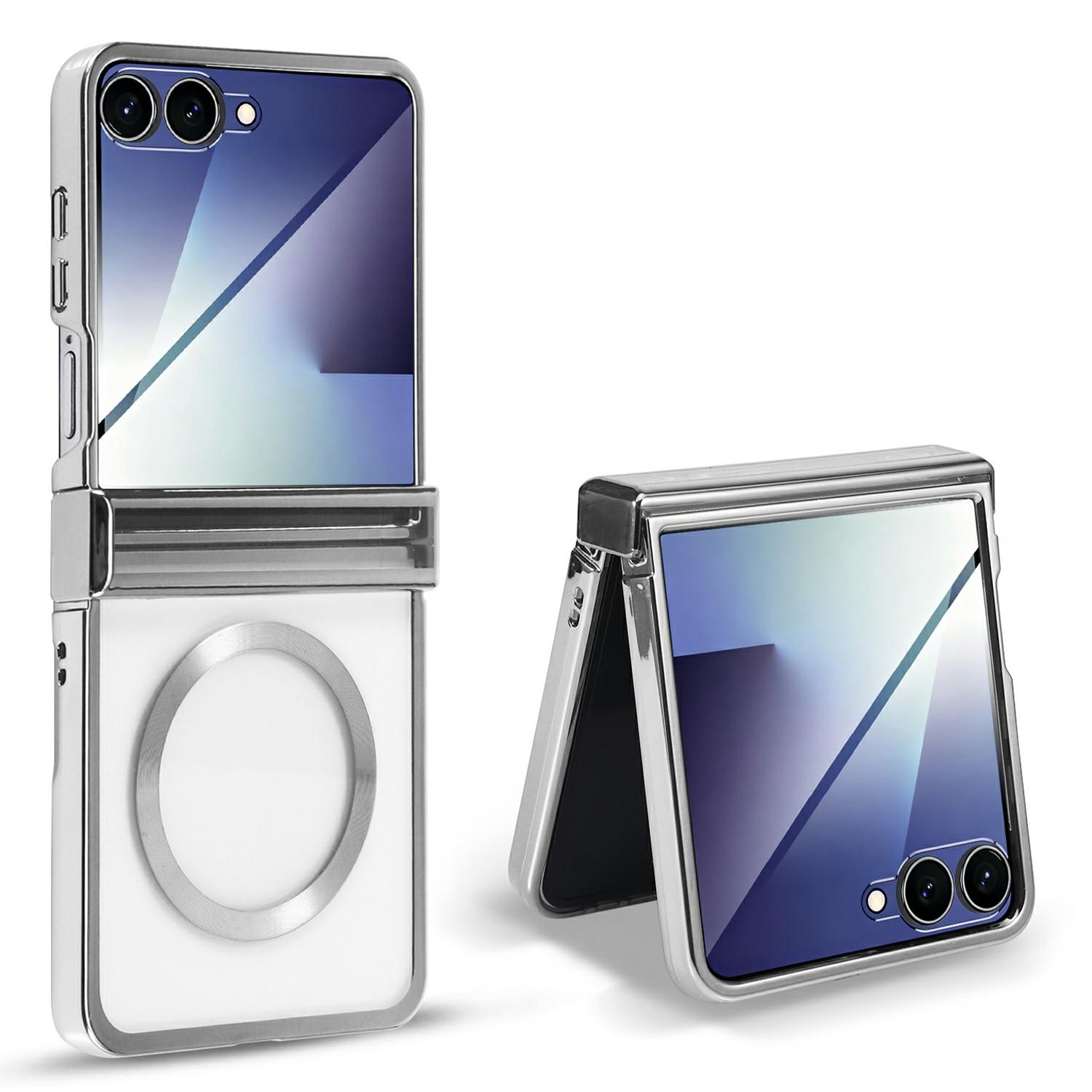 

Для Motorola Razr 60 магнітний чохол гальванічного покриття CD Vein ПК чохол для телефону із загартованим склом плівки для екрану