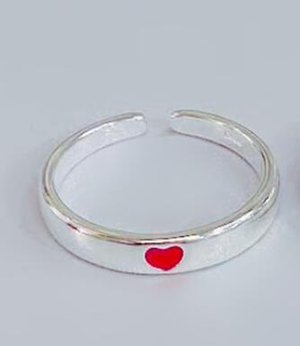 

Wish To Have One Heart Fashion 925 Sterling Silver Jewery Personality Heart Shaped Couple Exquisite Opening Rings TYB461