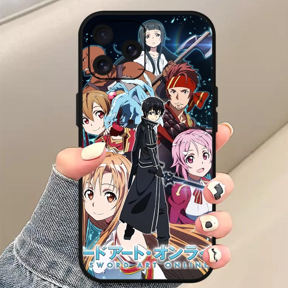 Bilibili Schwert Art Online Anime Telefon Fall Für Xiaomi 10 12 Poco M3 X3 Nfc Redmi 10 11S Lite Ultra 4G 5G Schwarz Weiche Shelll